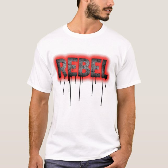 T-shirt REBELDRIP Défiance en Écho Rouge (Devant)