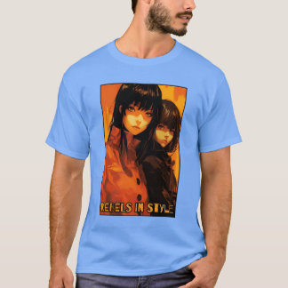 T-shirt Rebelles de style amies de filles d'anime