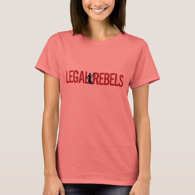T-shirt Rebelles Légales Large Rouge Logo Ringer Tee (Devant)