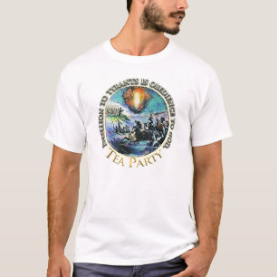 T-shirt Rébellion du Tea Party aux tyrans
