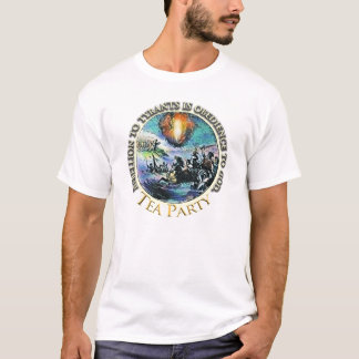 T-shirt Rébellion du Tea Party aux tyrans