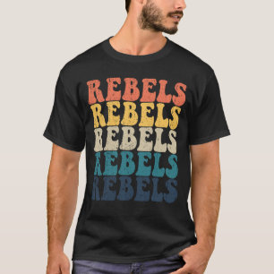 T-shirt Rebels High School Rebels Sports Team Retro Rebels