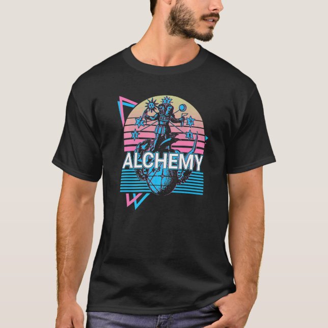 T-shirt Rebis Alchemist Magnum Opus Retro 1 (Devant)