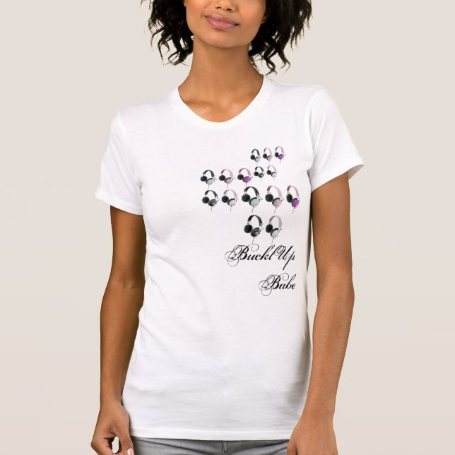 T-shirt Rebobinage Girlie d'écouteur (Devant)