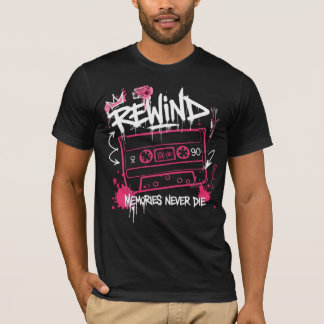 T-shirt Rebobiner Souvenirs Ne Meurent Jamais Rétro Graffi