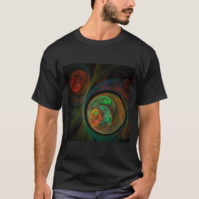 T-shirt Reborn Green Art Abstrait (Devant)