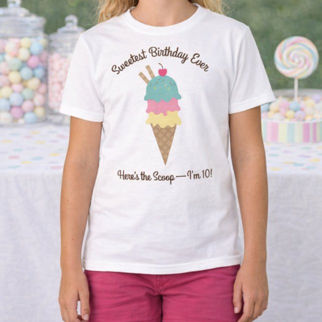 T-shirt Réception de glace pour l'anniversaire le plus dou (Créateur téléchargé)