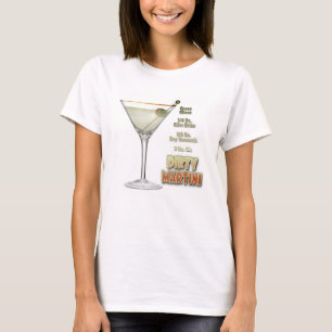 T-shirt Recette de cocktail Dirty Martini Art Vêtements &