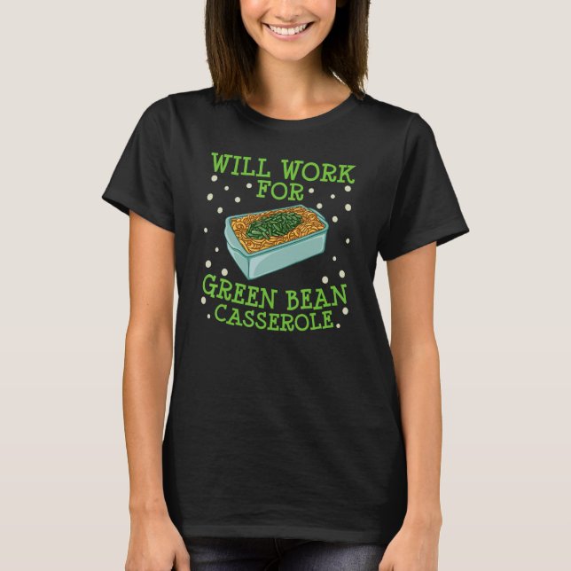 T-shirt Recette de croustille de haricot vert Casserole Pl (Devant)
