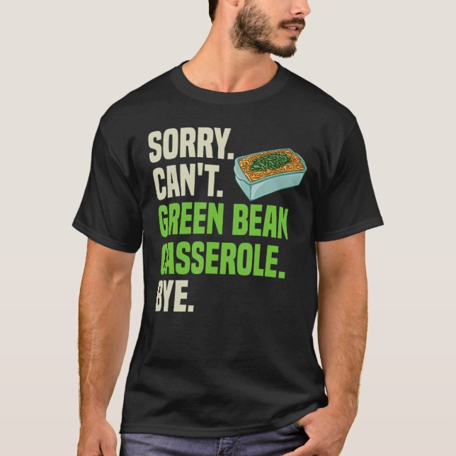 T-shirt Recette de croustille de haricot vert Casserole Pl (Devant)