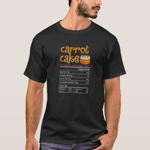 T-shirt Recette de gâteau à la carotte Cupcakes Tarte Sans