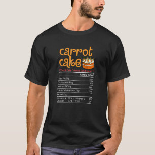 T-shirt Recette de gâteau à la carotte Cupcakes Tarte Sans