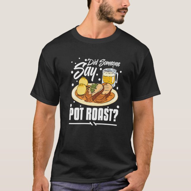 T-shirt Recette de rôti de pot au feu au boeuf assaisonné  (Devant)