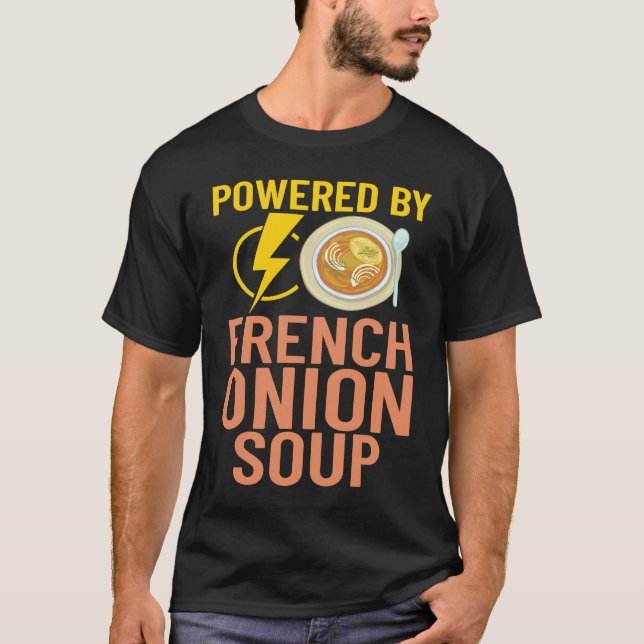 T-shirt Recette de soupe d'oignon française mélange bol fr (Devant)