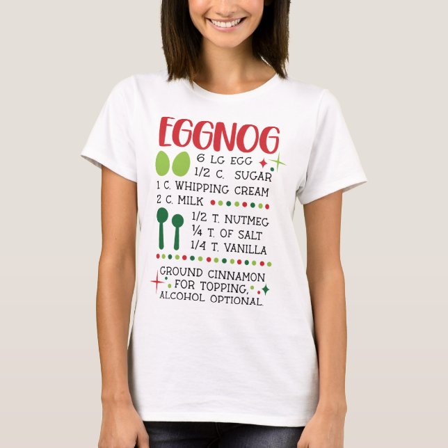 T-shirt Recette Eggnog (Devant)