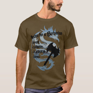 T-shirt Recette pour un barbare
