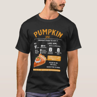 T-shirt Recettes citrouilles Livre de cuisine Thanksgiving