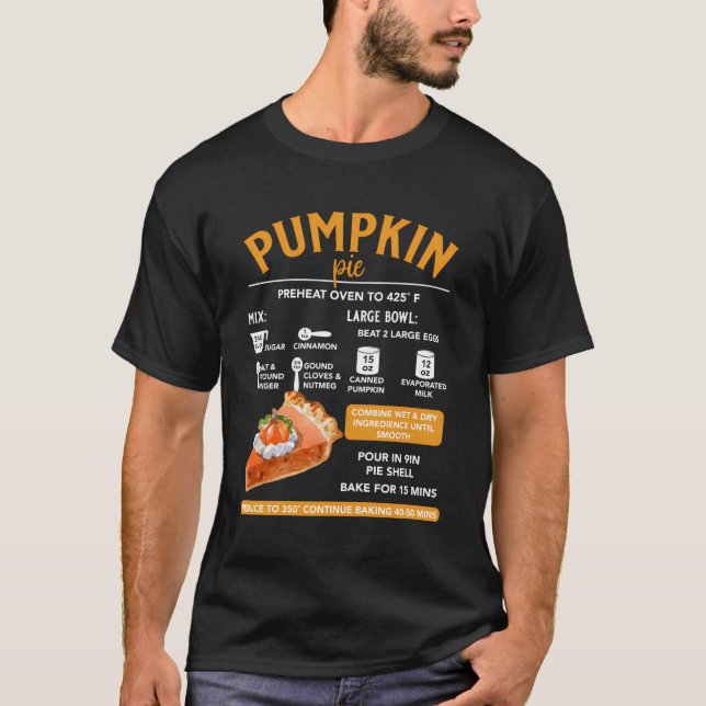 T-shirt Recettes citrouilles Livre de cuisine Thanksgiving (Devant)