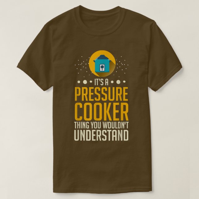 T-shirt recettes de cuisson pression pot cuisine canni éle (Design devant)