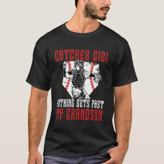 T-shirt Receveur de baseball Gigi fière Gigi d'un chat de 