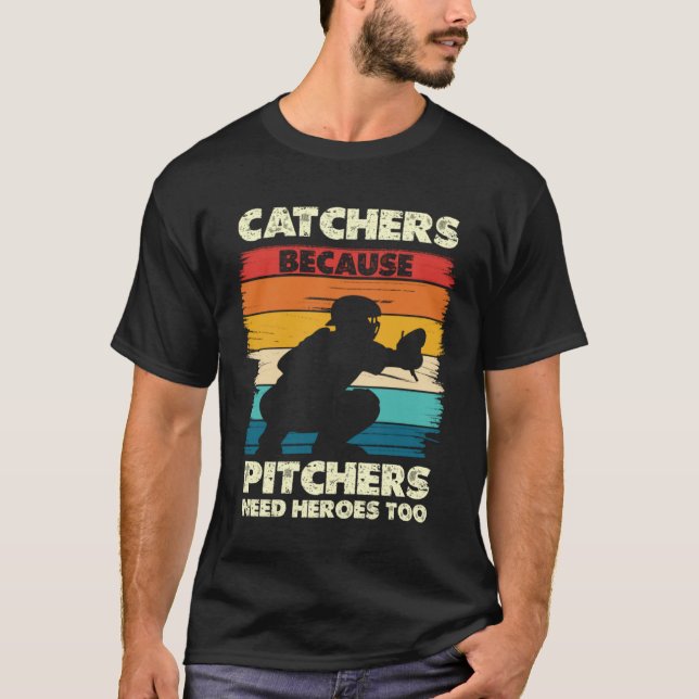 T-shirt Receveurs Parce que les Lanceurs Ont Besoin de Hér (Devant)