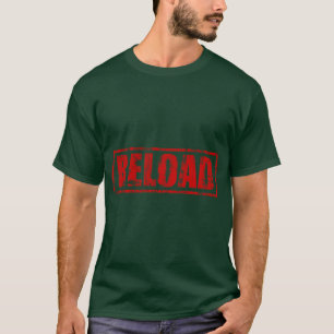 T-shirt Recharge ! - Arme à feu de pousse de jeu de Gamer