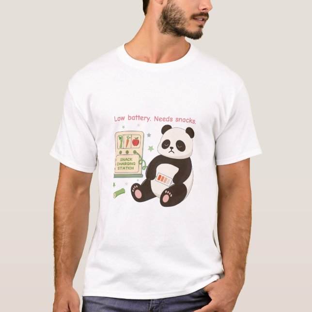 T-shirt Recharger avec des collations en bambou (Devant)