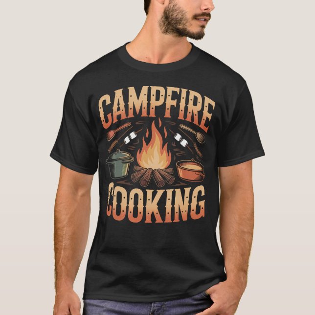 T-shirt Réchaud à lanterne en fonte pour camp (Devant)