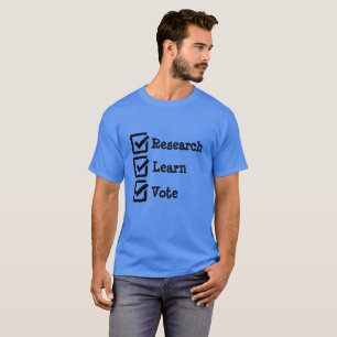 T-shirt Recherche Apprendre Voter Chemise électorale polit