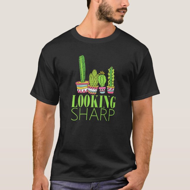 T-shirt Recherche Cactus Sharp pour hommes femmes mignonne (Devant)