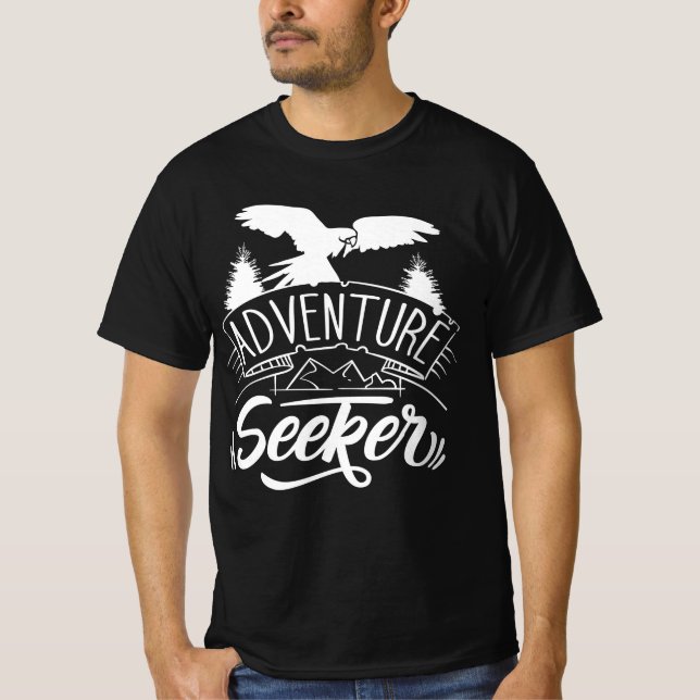 T-shirt Recherche d'aventure (Devant)