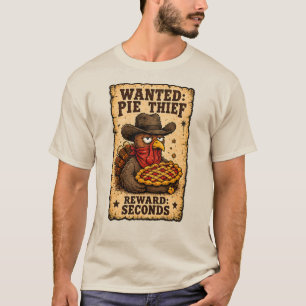 T-shirt Recherché : Dinde Voleuse de Tarte Thanksgiving