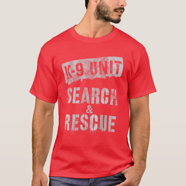 T-SHIRT RECHERCHE D'UNITÉS K-9 (Devant)