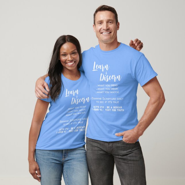 T-shirt Recherche Écriture Bible Verse Blue Be A Berean (Unisexe)