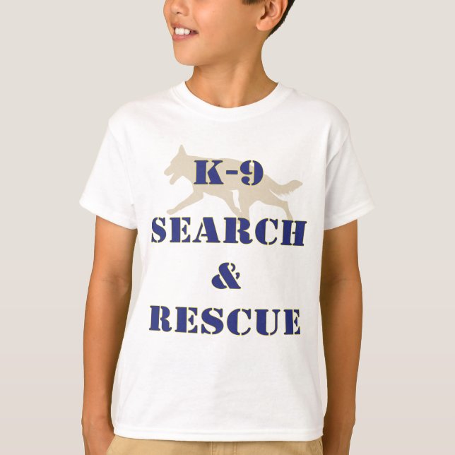 T-shirt Recherche K-9 et délivrance GSD (Devant)
