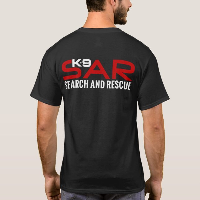 T-shirt Recherche K-9 et délivrance - SAR (Dos)