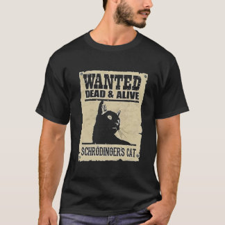 T-shirt Recherché Mort Vivant Chat de Schrödinger