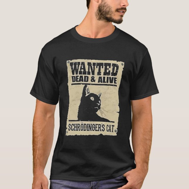 T-shirt Recherché Mort Vivant Chat de Schrödinger (Devant)
