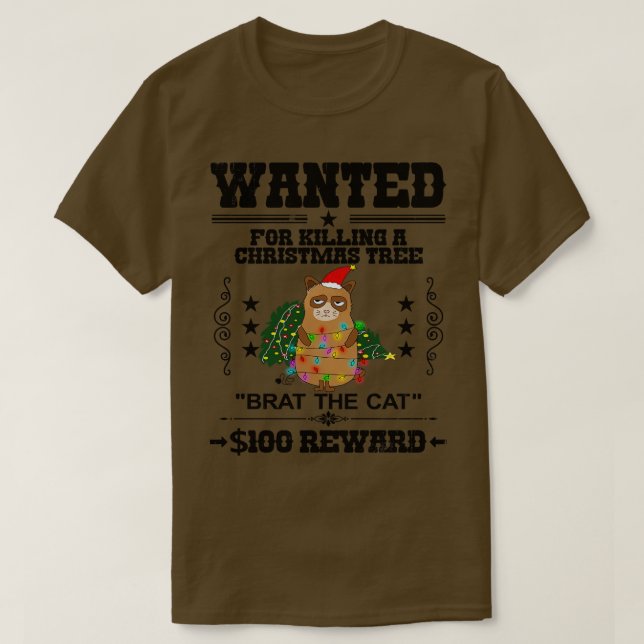 T-shirt Recherché pour la mort d'un sapin de Noël Brat Cha (Design devant)