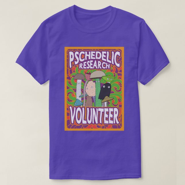 T-shirt Recherche psychédélique Volontaire psilocybin Cham (Design devant)