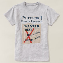 T-Shirt Recherche sur la Famille [Nom de Famille] 