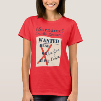 T-Shirt Recherche sur la Famille [Nom de famille] 