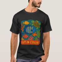 Récif carré en couleur coupé
