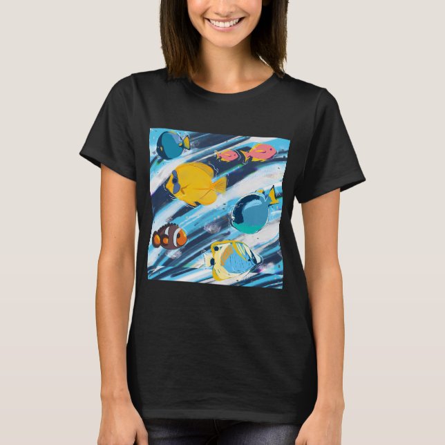 T-shirt Récif Glitch dérive (Devant)