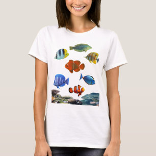 T-shirt Récif tropical avec des poissons