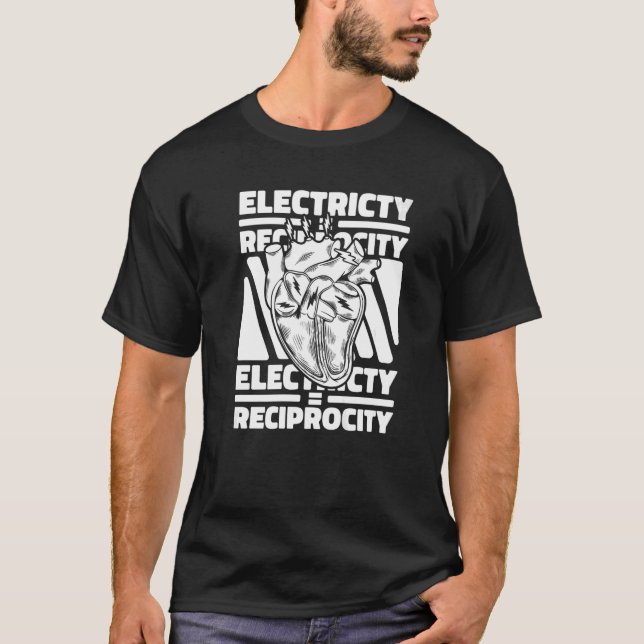 T-shirt Réciprocité en électricité Travaux de construction (Devant)