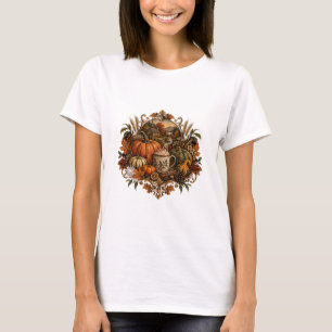 T-shirt Récolte Automnale Cosy Rétro Cottagecore