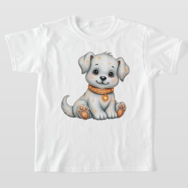 T-shirt Récolte d'automne Chiot mignon (Poser)