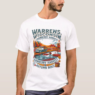 T-shirt Récolte de canneberges à Warrens dans le Wisconsin