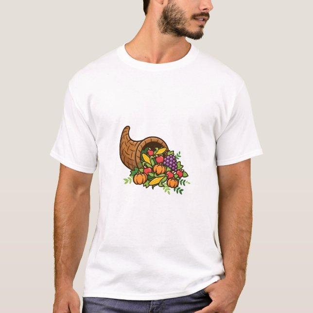 T-Shirt Récolte de Cornucopia Automne (Devant)